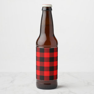 Buffalo Red en Black Lumberjack Pset Decor Bier Etiket
