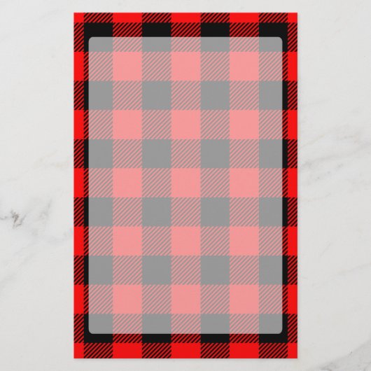 Buffalo Red en Black Lumberjack Pset Decor Briefpapier (Voorkant)