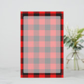Buffalo Red en Black Lumberjack Pset Decor Briefpapier (Staand voorkant)