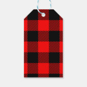 Buffalo Red en Black Lumberjack Pset Decor Cadeaulabel (Achterkant)