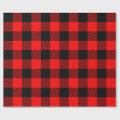 Buffalo Red en Black Lumberjack Pset Decor Cadeaupapier (Vlak)