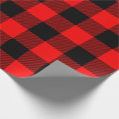 Buffalo Red en Black Lumberjack Pset Decor Cadeaupapier (Hoek)