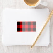 Buffalo Red en Black Lumberjack Pset Decor Etiket (Insitu)