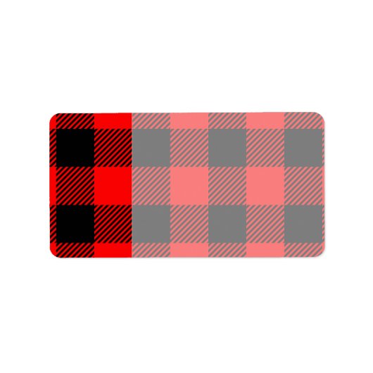 Buffalo Red en Black Lumberjack Pset Decor Etiket (Voorkant)