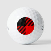 Buffalo Red en Black Lumberjack Pset Decor Golfballen (Voorkant)