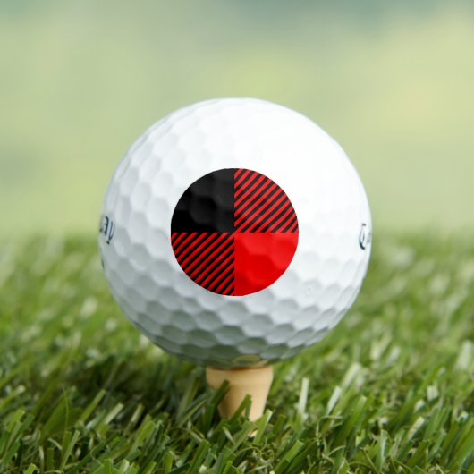 Buffalo Red en Black Lumberjack Pset Decor Golfballen (Insitu Shirt)