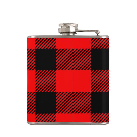 Buffalo Red en Black Lumberjack Pset Decor Heupfles (Achterkant)