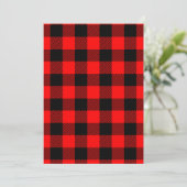 Buffalo Red en Black Lumberjack Pset Decor Kaart (Staand voorkant)