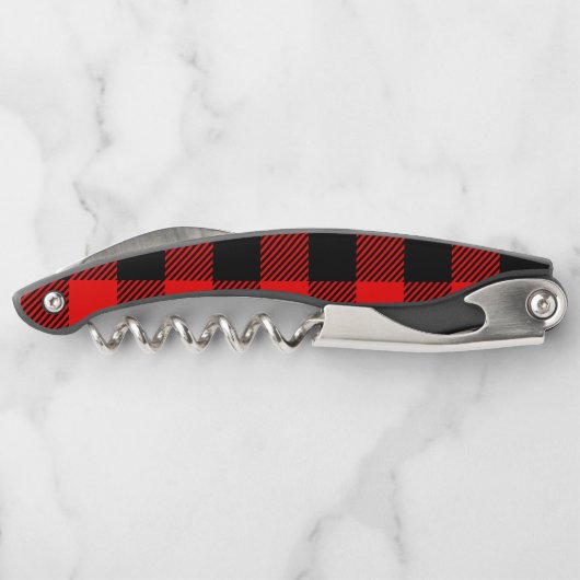 Buffalo Red en Black Lumberjack Pset Decor Kurkentrekker (Achterkant)