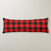 Buffalo Red en Black Lumberjack Pset Decor Lichaamskussen (Voorkant)