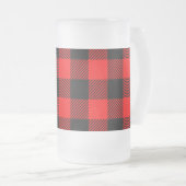Buffalo Red en Black Lumberjack Pset Decor Matglas Bierpul (Voorkant rechts)