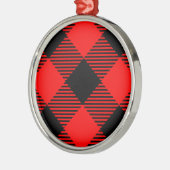 Buffalo Red en Black Lumberjack Pset Decor Metalen Ornament (Links)