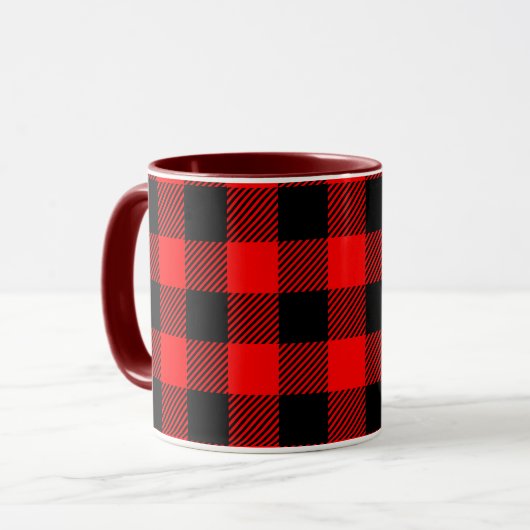 Buffalo Red en Black Lumberjack Pset Decor Mok (Voorkant links)