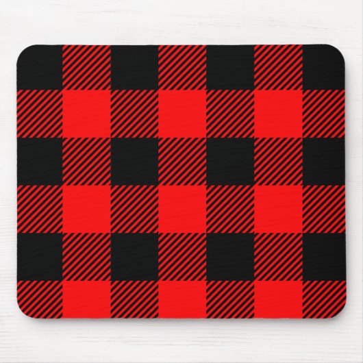 Buffalo Red en Black Lumberjack Pset Decor Muismat (Voorkant)