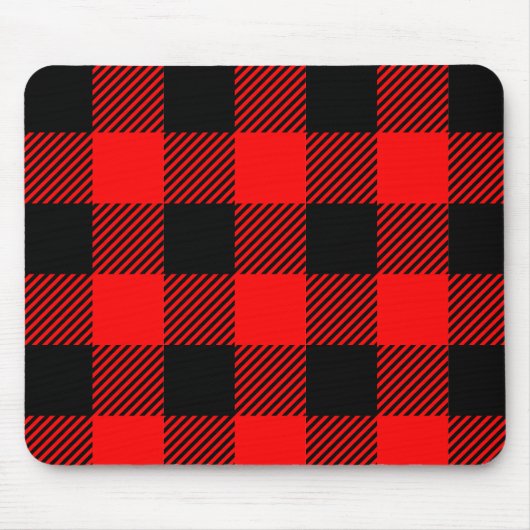Buffalo Red en Black Lumberjack Pset Decor Muismat (Voorkant)