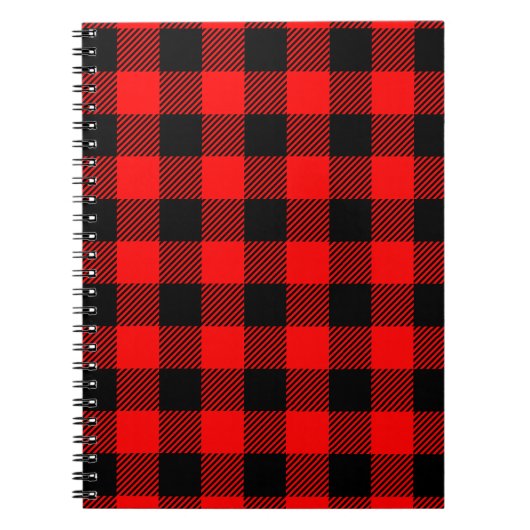 Buffalo Red en Black Lumberjack Pset Decor Notitieboek (Voorkant)