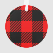 Buffalo Red en Black Lumberjack Pset Decor Ornament (achterkant)