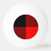 Buffalo Red en Black Lumberjack Pset Decor Pingpongbal (Achterkant)