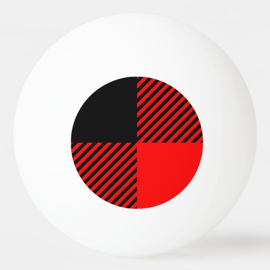 Buffalo Red en Black Lumberjack Pset Decor Pingpongbal (Voorkant)