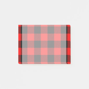 Buffalo Red en Black Lumberjack Pset Decor Post-it® Notes