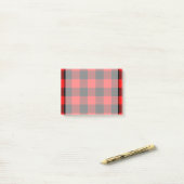 Buffalo Red en Black Lumberjack Pset Decor Post-it® Notes (Op bureau)