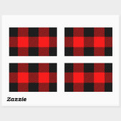 Buffalo Red en Black Lumberjack Pset Decor Rechthoekige Sticker (Vel)