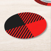Buffalo Red en Black Lumberjack Pset Decor Ronde Kartonnen Onderzetter (Gebogen)