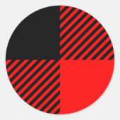 Buffalo Red en Black Lumberjack Pset Decor Ronde Sticker (Voorkant)