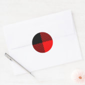 Buffalo Red en Black Lumberjack Pset Decor Ronde Sticker (Envelop)