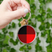 Buffalo Red en Black Lumberjack Pset Decor Sleutelhanger (Hand)