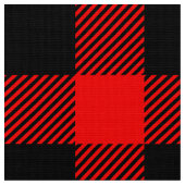 Buffalo Red en Black Lumberjack Pset Decor Stof (Close Up)