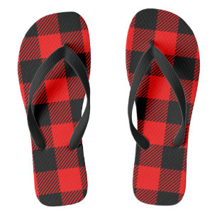 Buffalo Red en Black Lumberjack Pset Decor Teenslippers