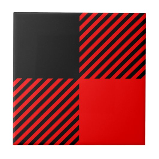 Buffalo Red en Black Lumberjack Pset Decor Tegeltje (Voorkant)