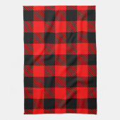 Buffalo Red en Black Lumberjack Pset Decor Theedoek (Verticaal)