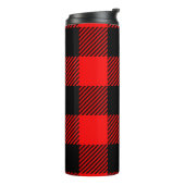 Buffalo Red en Black Lumberjack Pset Decor Thermosbeker (Gedraaid links)