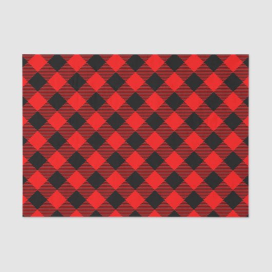Buffalo Red en Black Lumberjack Pset Decor Tissuepapier (Voorkant)