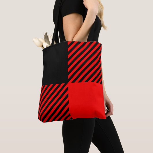Buffalo Red en Black Lumberjack Pset Decor Tote Bag (Dichtbij)