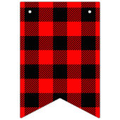 Buffalo Red en Black Lumberjack Pset Decor Vlaggetjes (Eerste vlag)