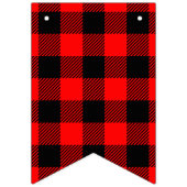 Buffalo Red en Black Lumberjack Pset Decor Vlaggetjes (Derde vlag)