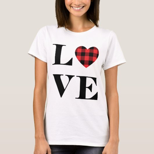 Buffalo Red Pset Heart Love t-shirt (Voorkant)