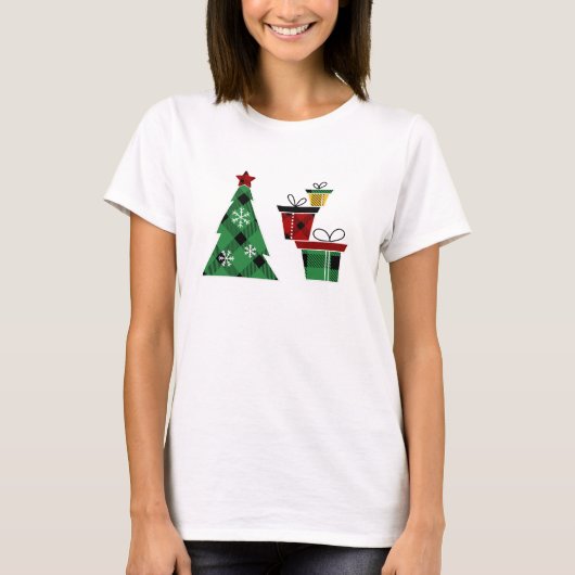 Buffalo Red Pset Holiday Kerstmis T-shirt (Voorkant)