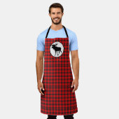 Buffalo Red Pset met zwarte mazen Schort (Gedragen)