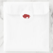 Buffalo Red Ronde Sticker (Tas)