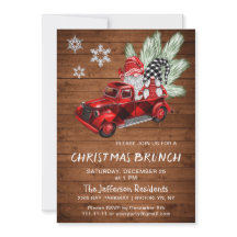  Buffalo Red Truck Gnomes kerst Brunch