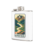 Buffalo River Arkansas Kleuren Heupfles (Links)