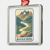 Buffalo River Arkansas Kleuren Metalen Ornament (Links)