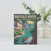 Buffalo River - Vintage Travel Poster Briefkaart (Staand voorkant)