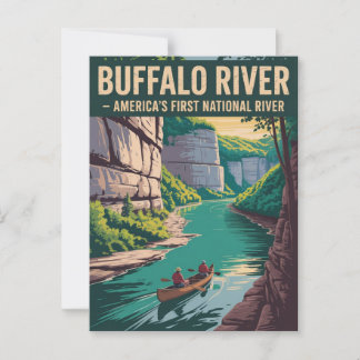 Buffalo River - Vintage Travel Poster Briefkaart