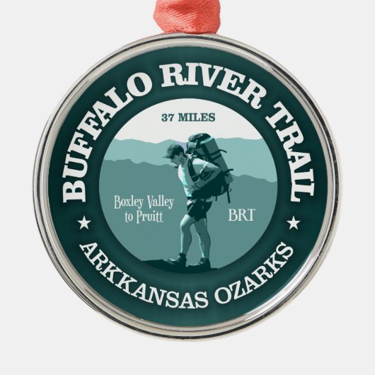 Buffalo riviertrail (T) Metalen Ornament (Voorkant)