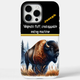 Buffalo Roaming in een sereen bos iPhone 16 Pro Max Hoesje